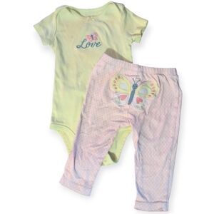 🍁2/$7🍁 CARTER'S Yellow And Orange Butterfly Outfit